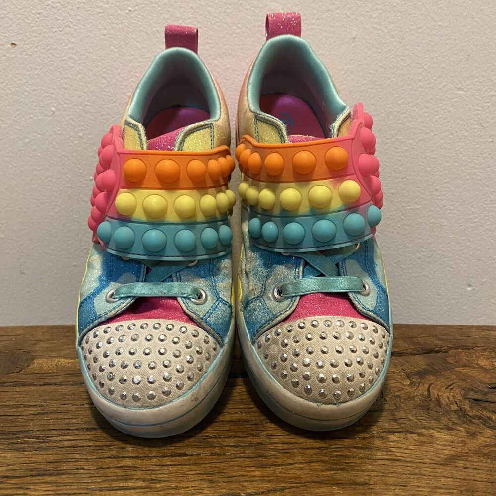 Skechers Twinkle Toes Twi-Lites 2.0 Heart Pops Girls Sneakers US 2.5 Kawaii Neon